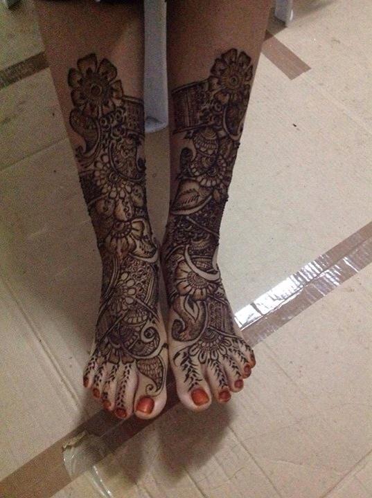 Beautiful Full Hand Feet Mehndi Designs For Events 2015 3