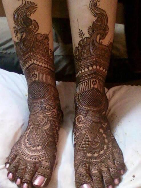 Beautiful Full Hand Feet Mehndi Designs For Events 2015 4