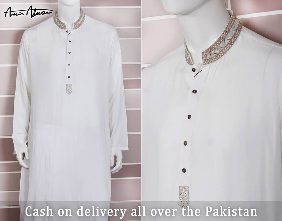 Beautiful Men Kurta Designs By Amir Adnan This Eid 2015 3