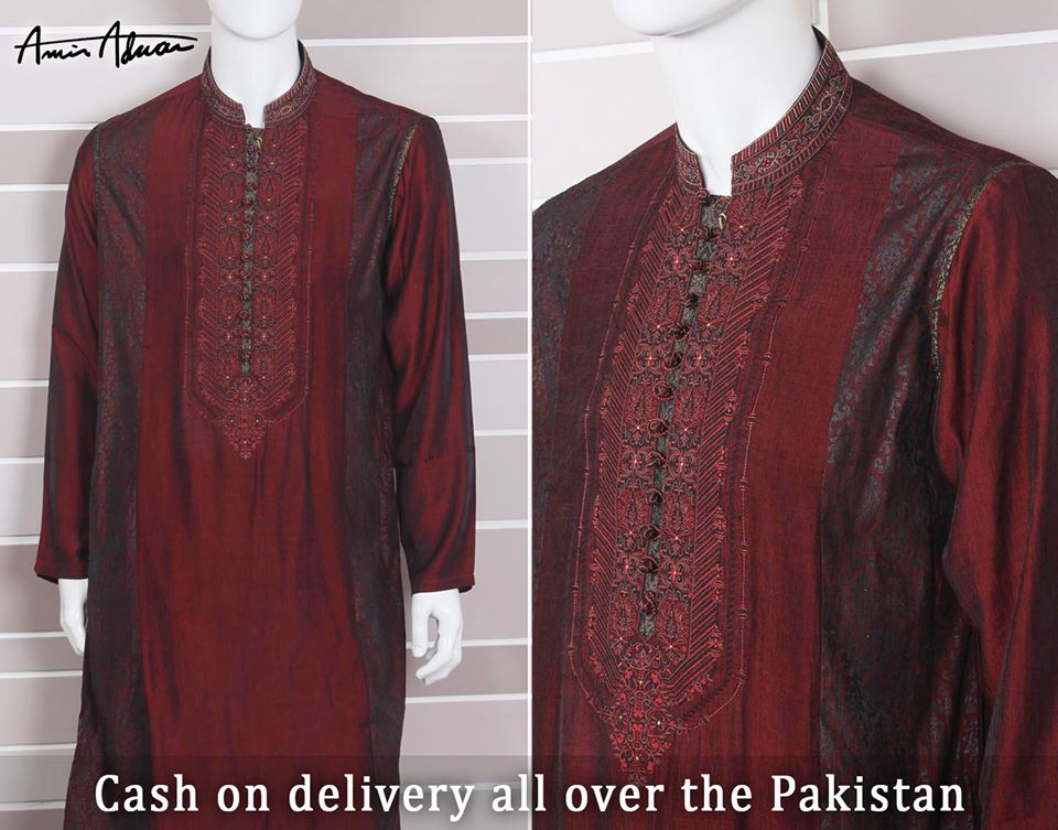 Beautiful Men Kurta Designs By Amir Adnan This Eid 2015