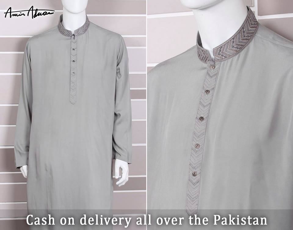 Beautiful Men Kurta Designs By Amir Adnan This Eid 2015 6