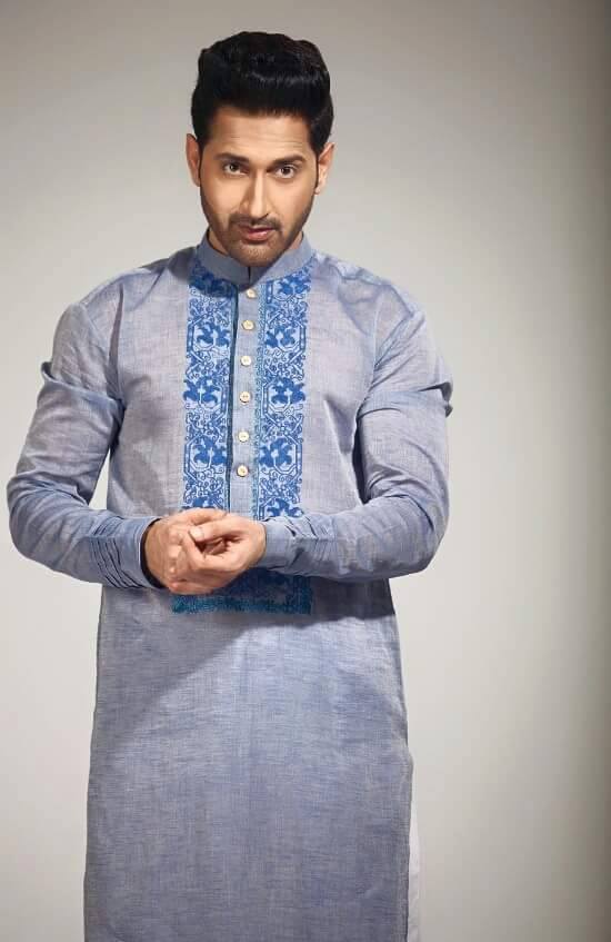 Eid Kurta Designs For Men By Wajahat Mansoor 2015 2