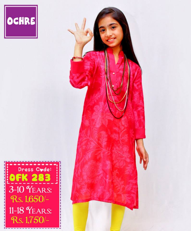 Summer Eid Kids Wear Dresses By Ochre 2015