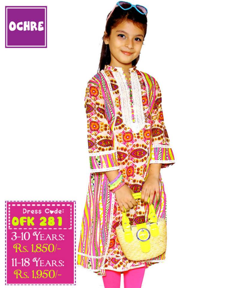 Summer Eid Kids Wear Dresses By Ochre 2015 14