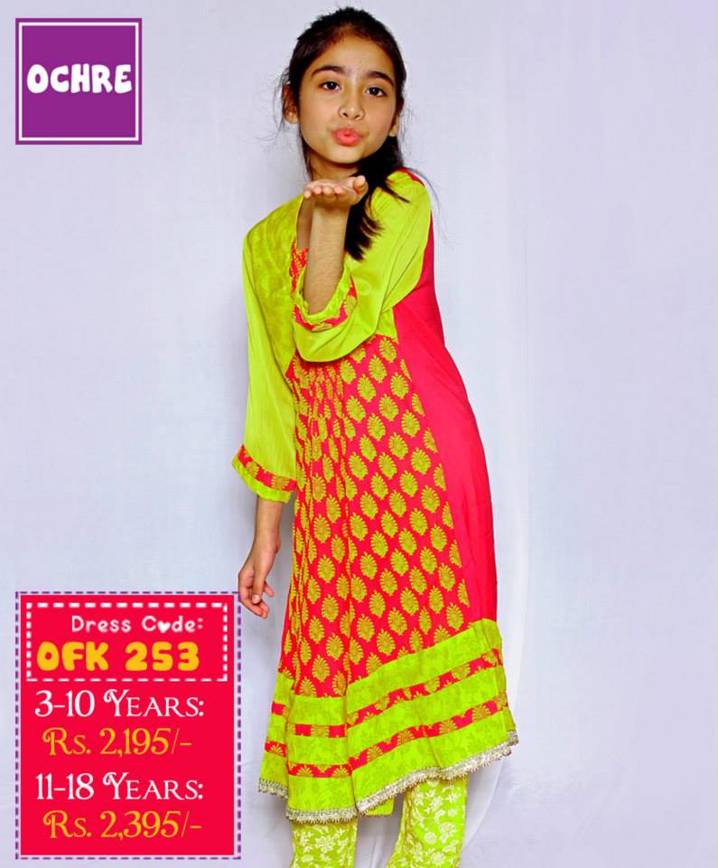 Summer Eid Kids Wear Dresses By Ochre 2015 16