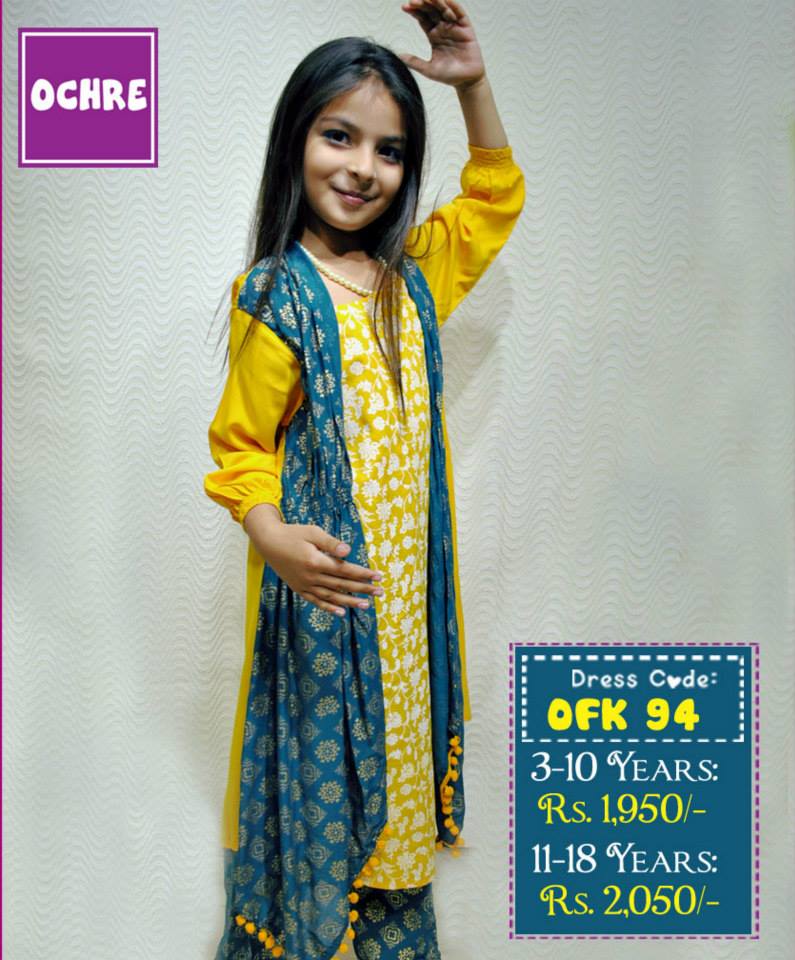 Summer Eid Kids Wear Dresses By Ochre 2015 2