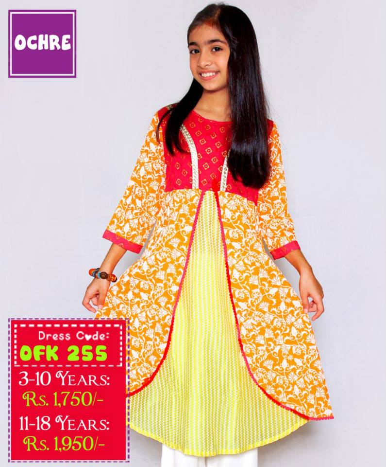 Summer Eid Kids Wear Dresses By Ochre 2015 3