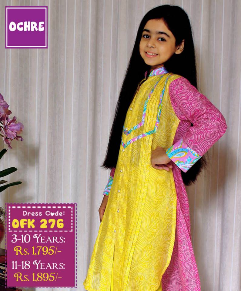 Summer Eid Kids Wear Dresses By Ochre 2015 4