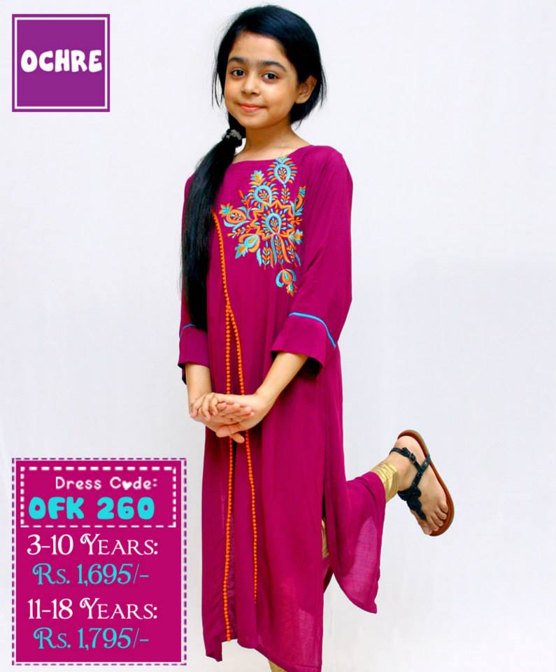 Summer Eid Kids Wear Dresses By Ochre 2015 5