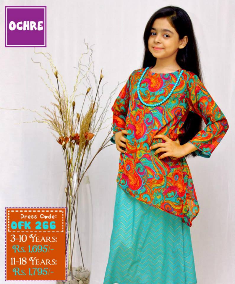 Summer Eid Kids Wear Dresses By Ochre 2015 9