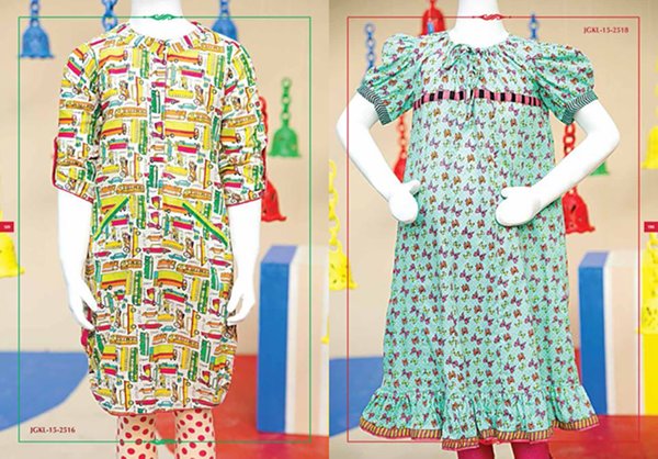 Angrakha Style Eid Kids Wear Dresses By Junaid Jamshed 2015 9