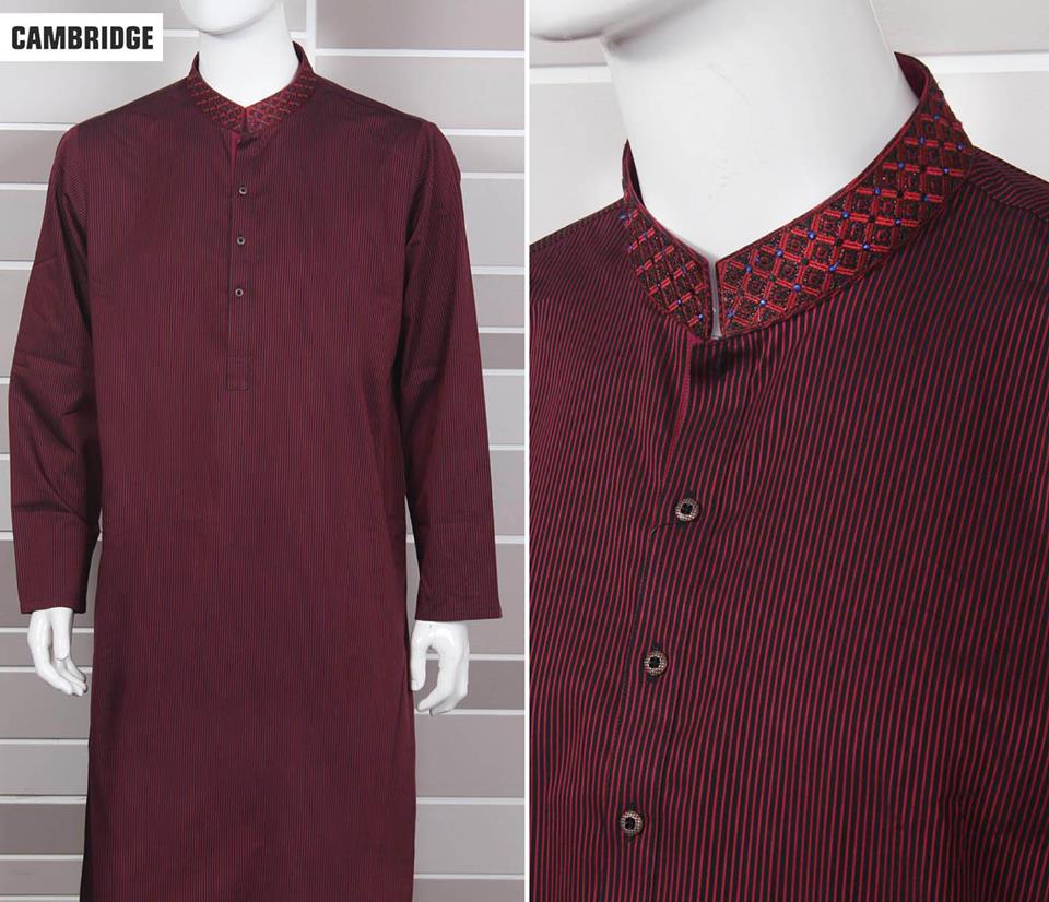 Eid Kurta Plain Designs For Men By Cambridge 2015 3