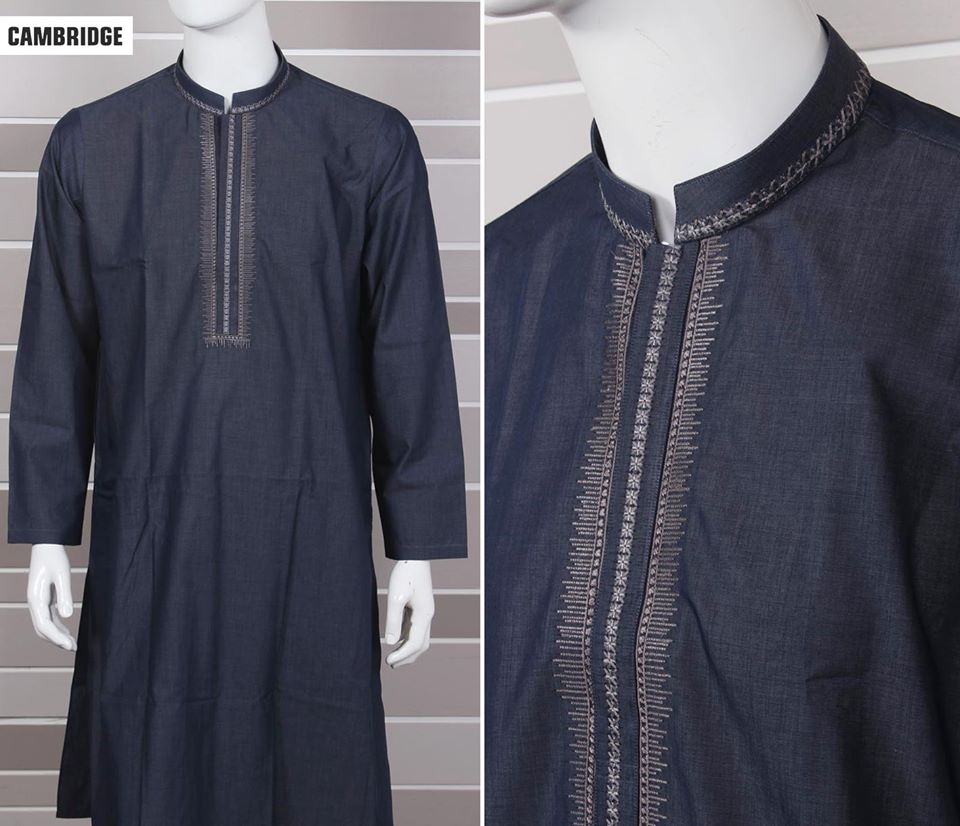 Eid Kurta Plain Designs For Men By Cambridge 2015 5