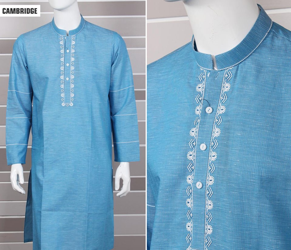 Eid Kurta Plain Designs For Men By Cambridge 2015 9