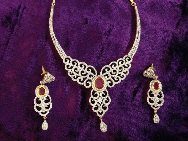 Elegant Diamond Jewellery Set Designs For 2015-16 Parites 3