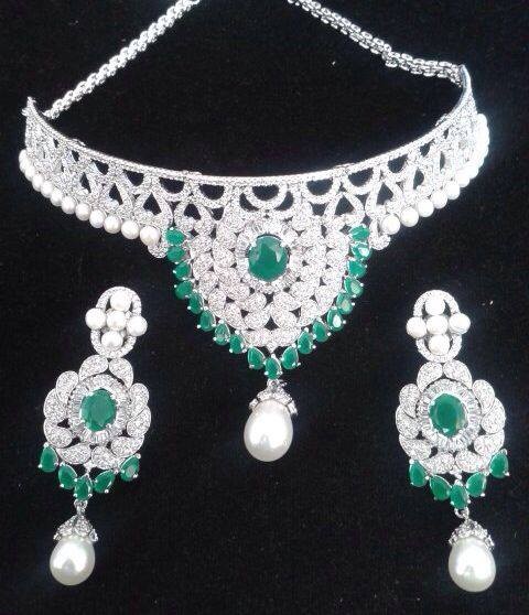 Elegant Diamond Jewellery Set Designs For 2015-16 Parites 4