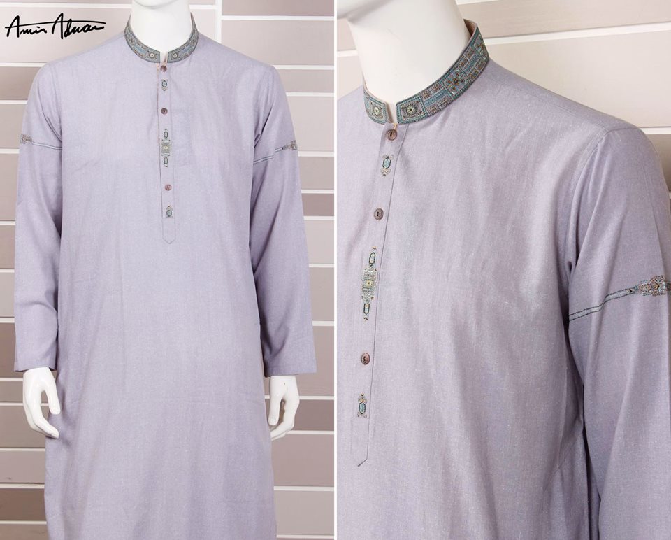 Mid Summer Kurta Designs For Men By Amir Adnan 2015 12