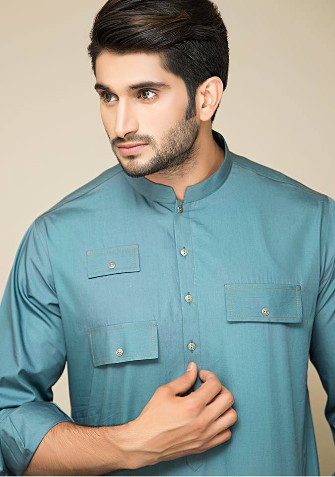 Mid Summer Kurta Designs For Men By Amir Adnan 2015 2