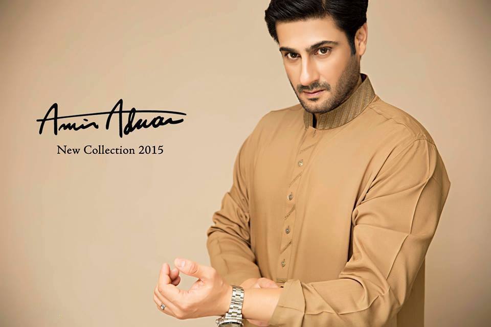 Mid Summer Kurta Designs For Men By Amir Adnan 2015 3