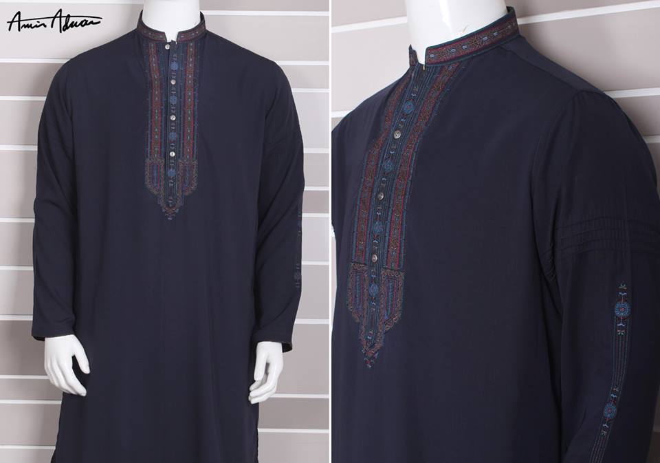 Mid Summer Kurta Designs For Men By Amir Adnan 2015 8