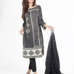 Black Embroidered Dresses For Eid By LSM 2015-16