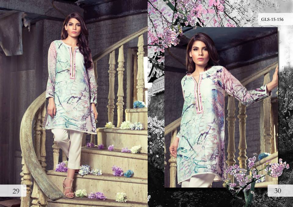 Digital Pret Kurtis Eid Wear Ideas Collection By Gul Ahmed 2015-16 10