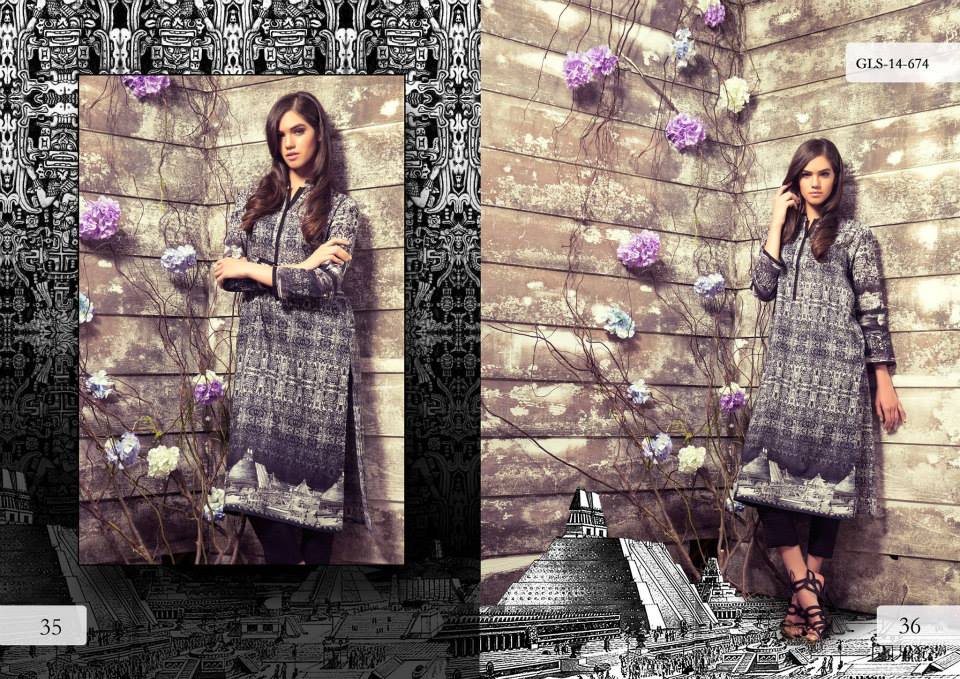 Digital Pret Kurtis Eid Wear Ideas Collection By Gul Ahmed 2015-16 13