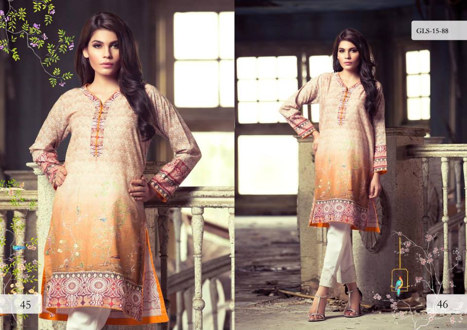 Digital Pret Kurtis Eid Wear Ideas Collection By Gul Ahmed 2015-16 16