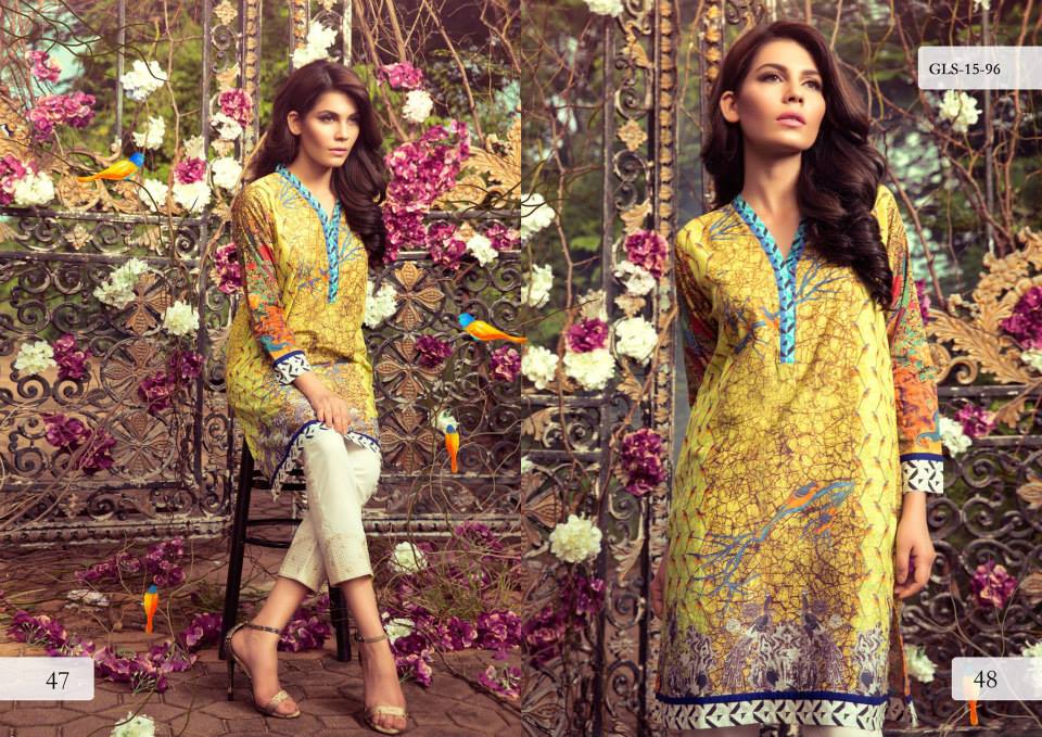 Digital Pret Kurtis Eid Wear Ideas Collection By Gul Ahmed 2015-16 6