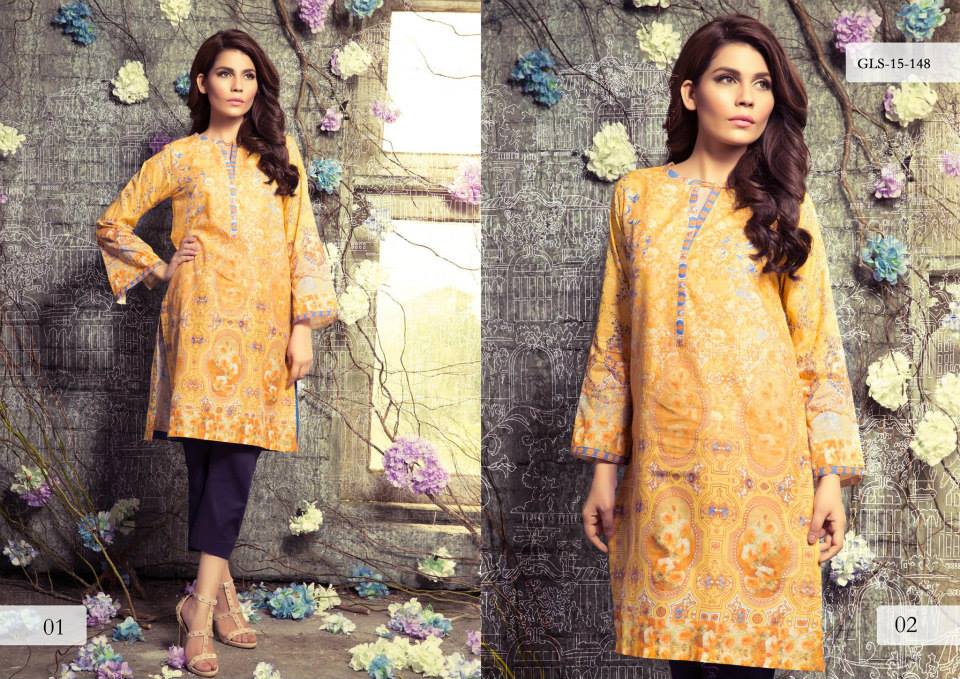 Digital Pret Kurtis Eid Wear Ideas Collection By Gul Ahmed 2015-16 7