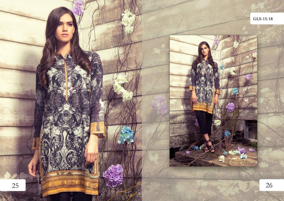 Digital Pret Kurtis Eid Wear Ideas Collection By Gul Ahmed 2015-16 9