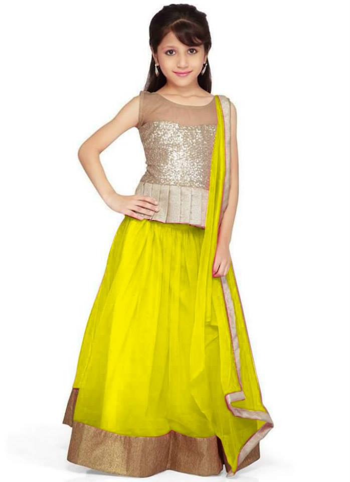 Eid Ul Azha Lehenga Dress For Little Girls 2015-16