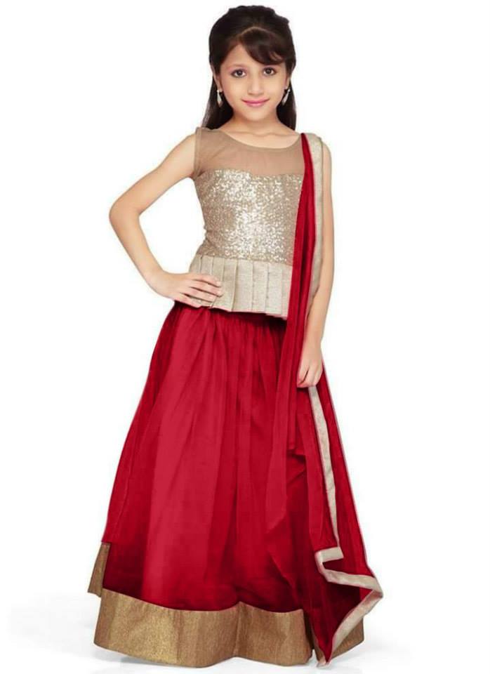 Eid Ul Azha Lehenga Dress For Little Girls 2015-16 4