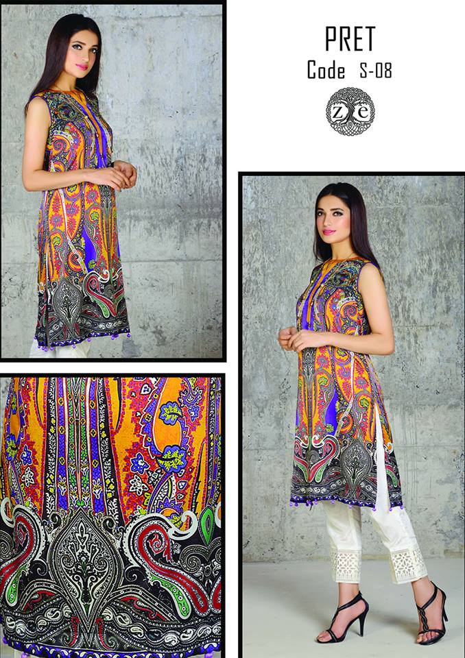 Eid Ul Azha Pret Silk Kurtis By Zoe 2015-16