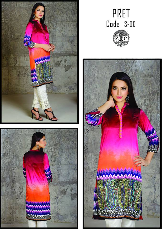 Eid Ul Azha Pret Silk Kurtis By Zoe 2015-16 2