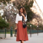 scarf with under knee skirt