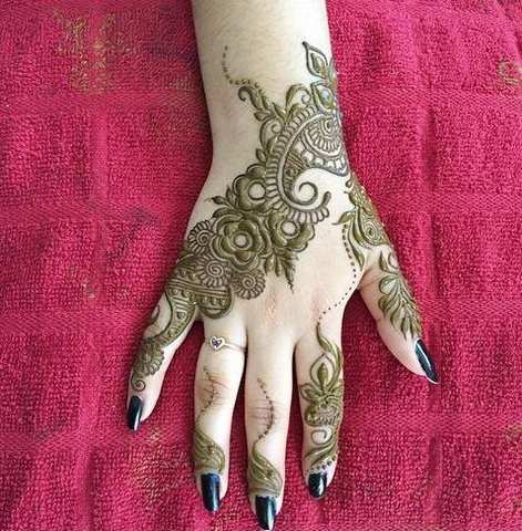 hand mehndi art