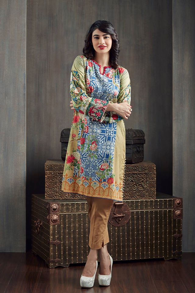 Floral Printed Kurtis For Winter By Happa Studios 2015-16 8