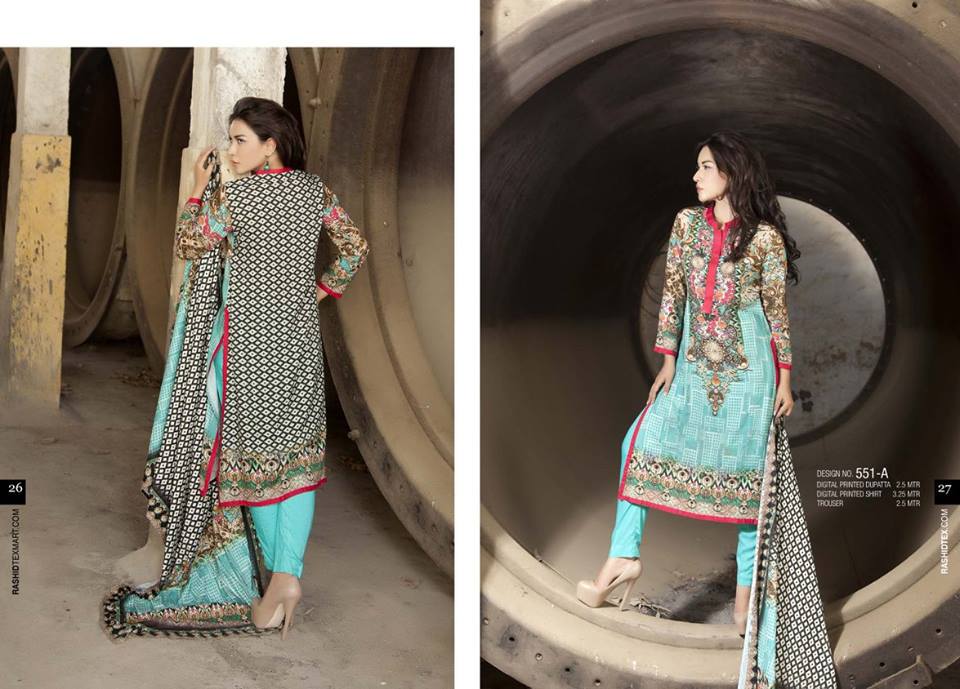 Gloria Linen Dresses For Women By Rashid Textiles 2015-16 11