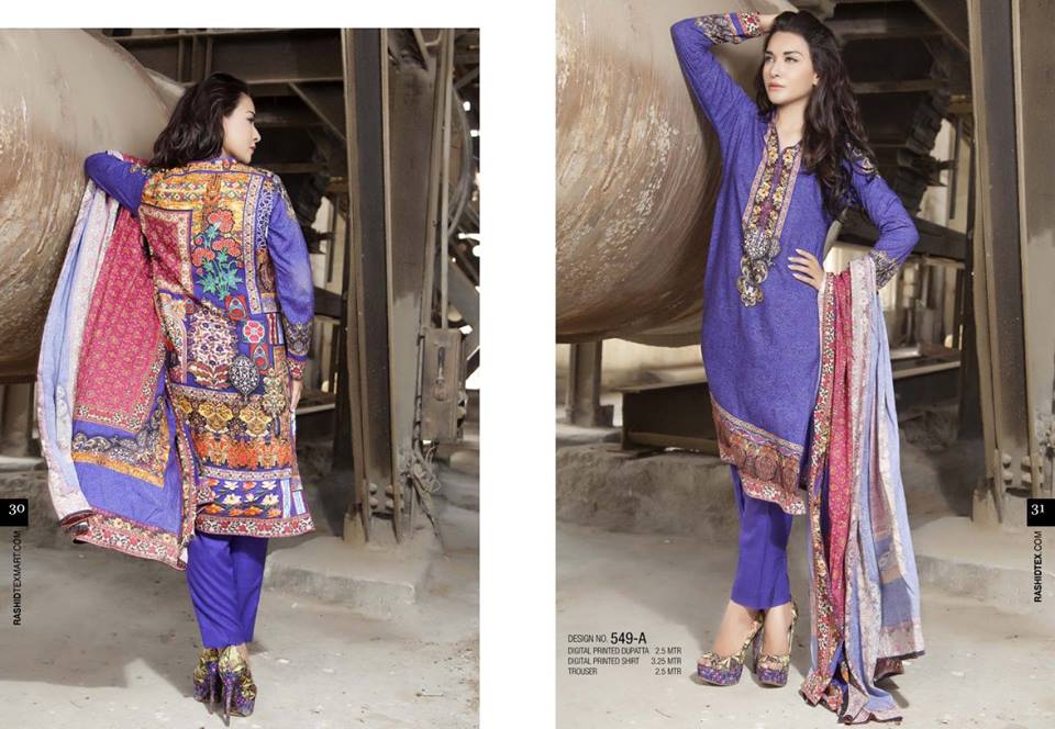 Gloria Linen Dresses For Women By Rashid Textiles 2015-16 13