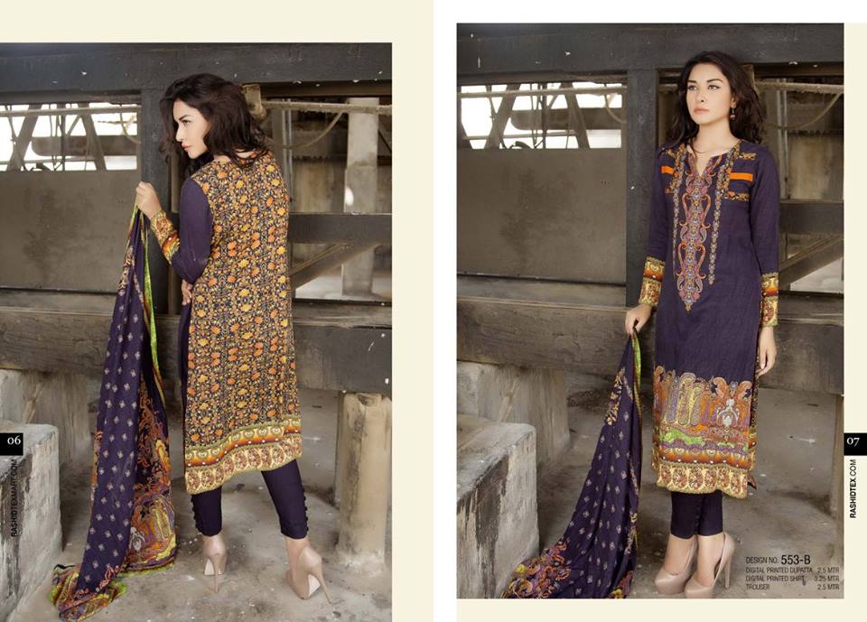 Gloria Linen Dresses For Women By Rashid Textiles 2015-16 15