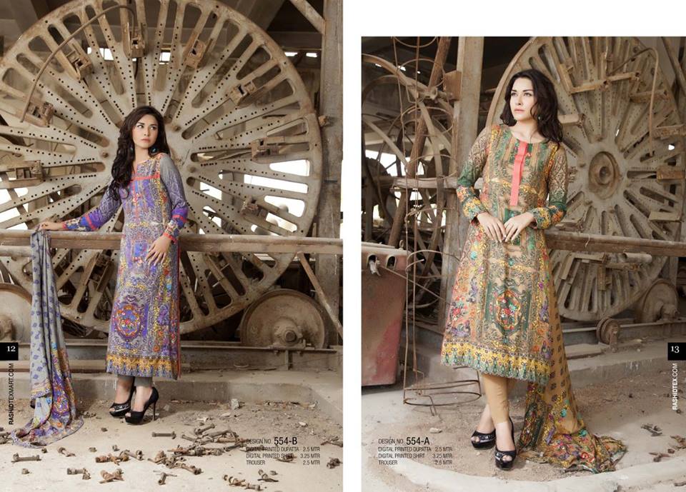 Gloria Linen Dresses For Women By Rashid Textiles 2015-16 2