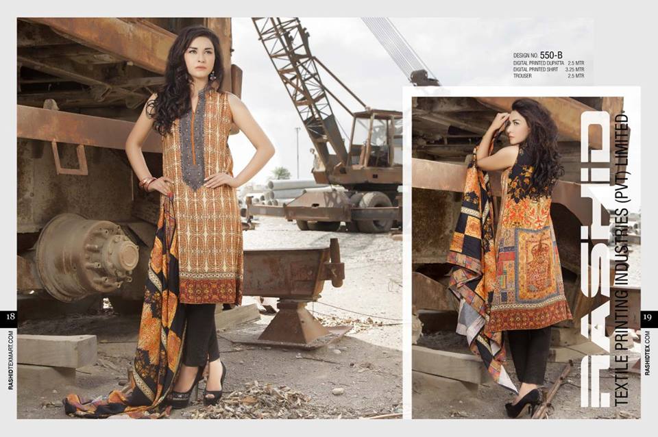 Gloria Linen Dresses For Women By Rashid Textiles 2015-16 5