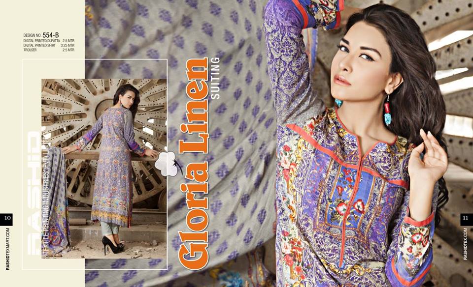 Gloria Linen Dresses For Women By Rashid Textiles 2015-16 8