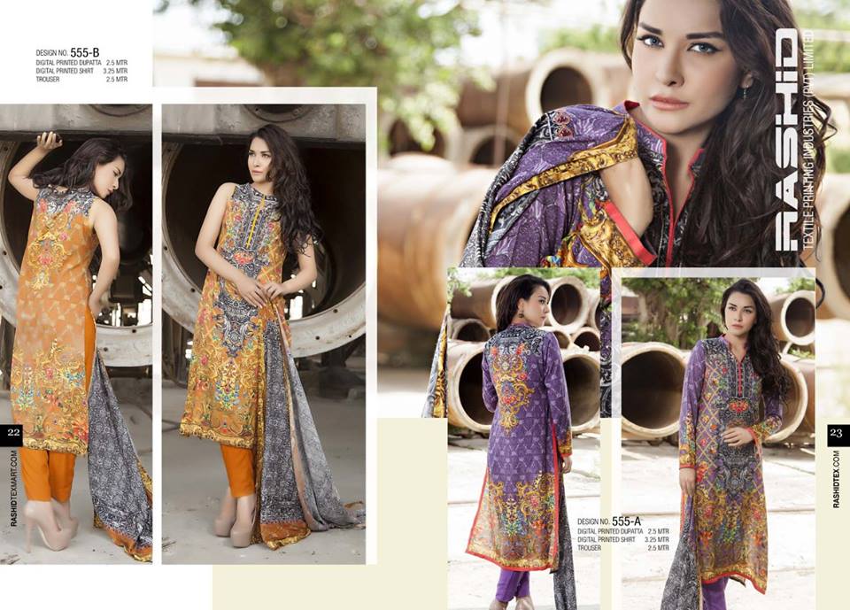 Gloria Linen Dresses For Women By Rashid Textiles 2015-16 9