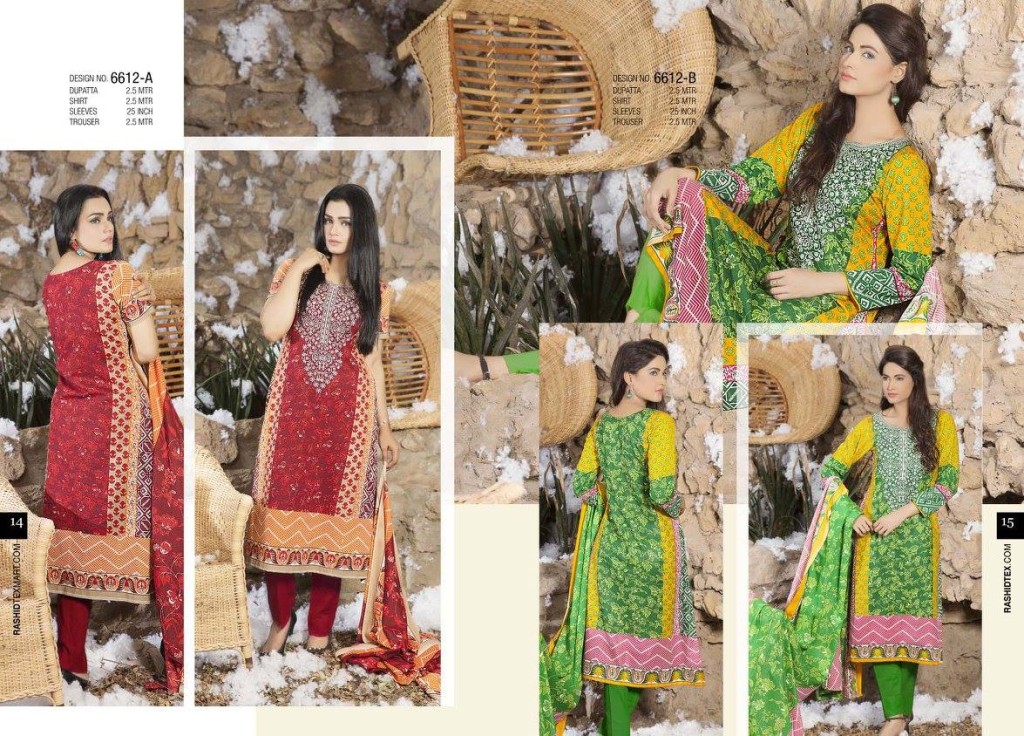 Khaddar Fabric Shalwar Kameez Winter Wear By Rashid 2015-16 4