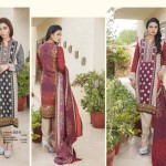 Linen Digital Embroidery On Kameez By Rashid 2015-16 2