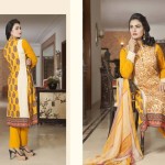 Linen Digital Embroidery On Kameez By Rashid 2015-16 9