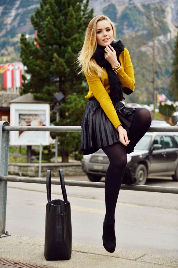 short skirt in winter