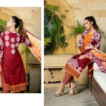 Printed Cambric Shirts Dresses By Al Zohaib 2015-16 11